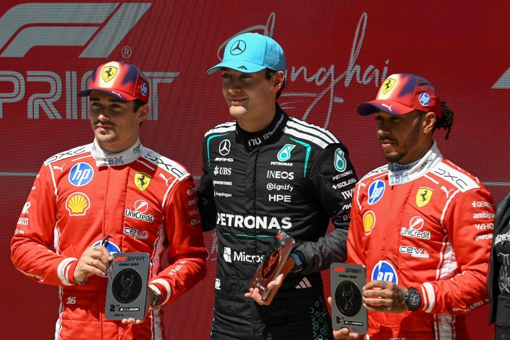 F1上海站冲刺赛：拉塞尔夺冠，法拉利车队位居二三